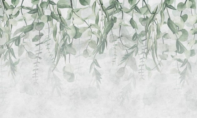 Dekorami Greenery Laurel Green - mural w liście