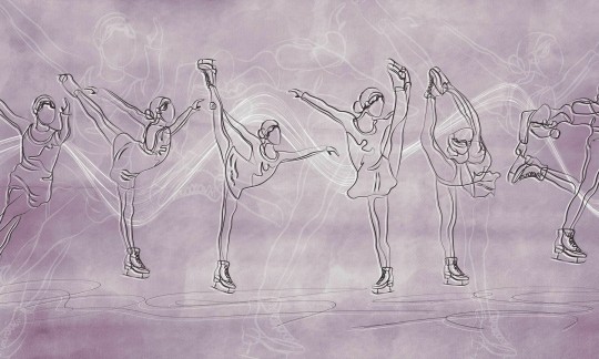Dekorami Ice Dance Sweet Berry - mural z łyżwiarkami