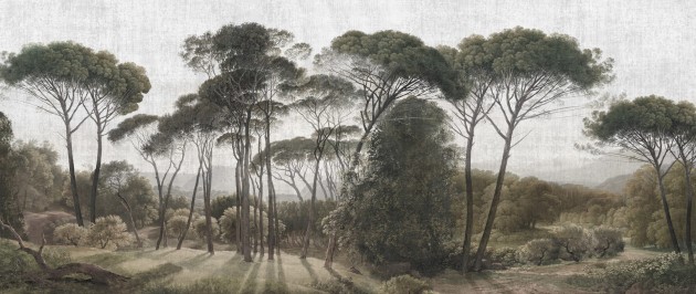 Dekorami Italian Pines Noon - mural z drzewami