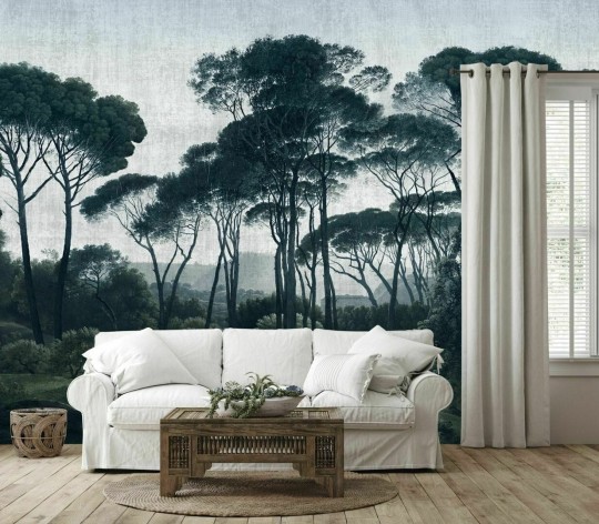 Dekorami Italian Pines Dusk - mural z drzewami