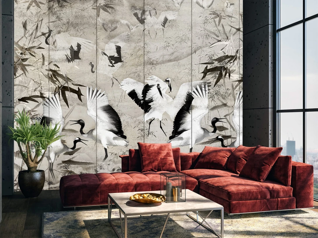 Dekorami Kurangōru 2 - mural w żurawie