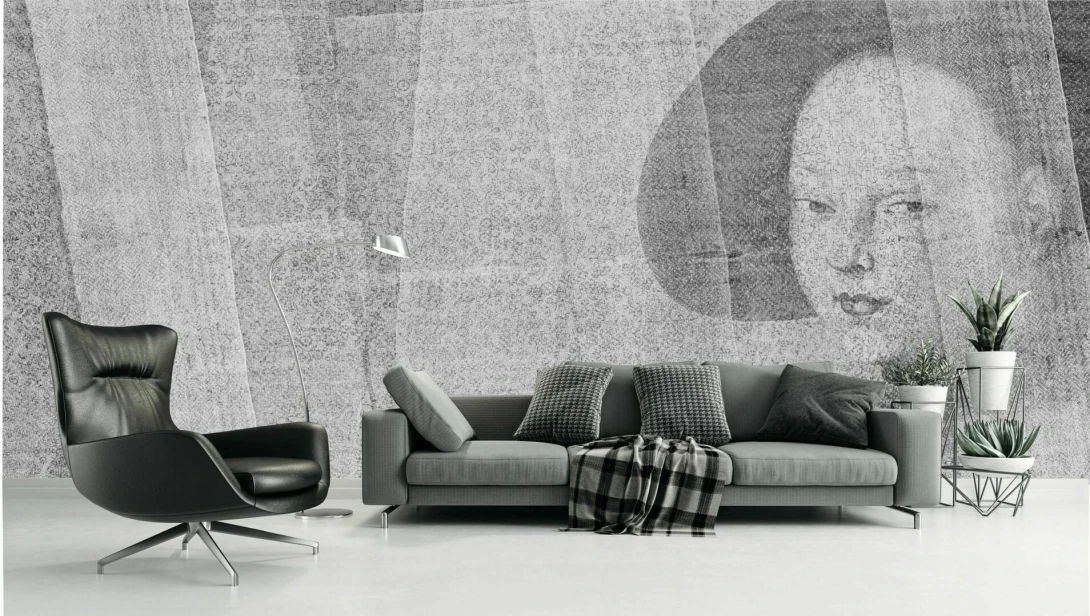 Dekorami Lady Gaza Plain - mural z kobietą