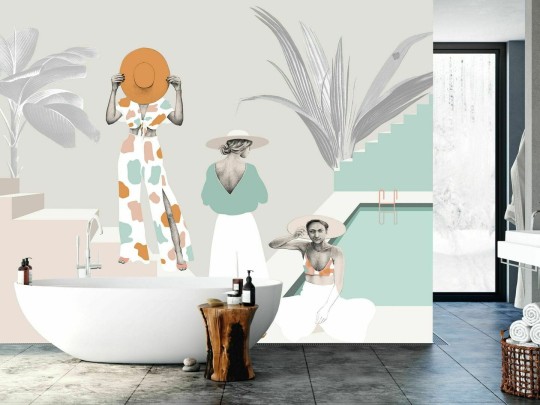 Dekorami Lato Terazzo - mural z kobietami