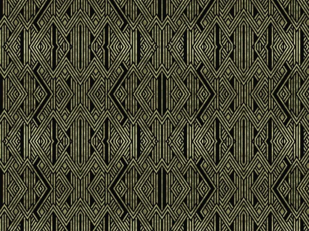 Dekorami Leopold S Bronze - mural z geometrycznym wzorem