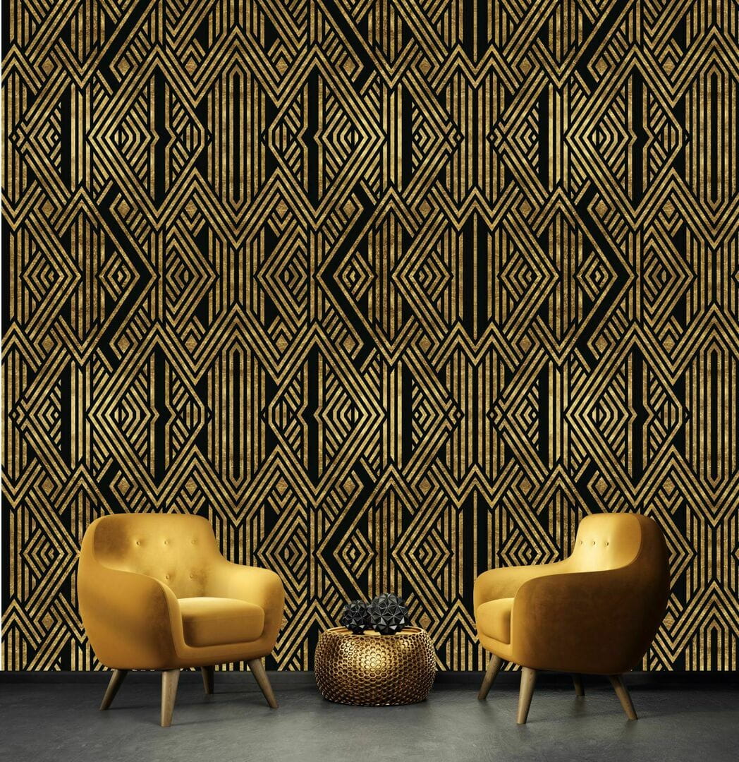 Dekorami Leopold S Patina - mural z geometrycznym wzorem