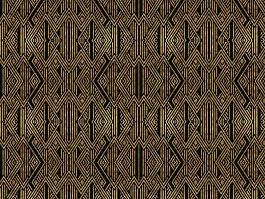 Dekorami Leopold S Golden - mural z geometrycznym wzorem