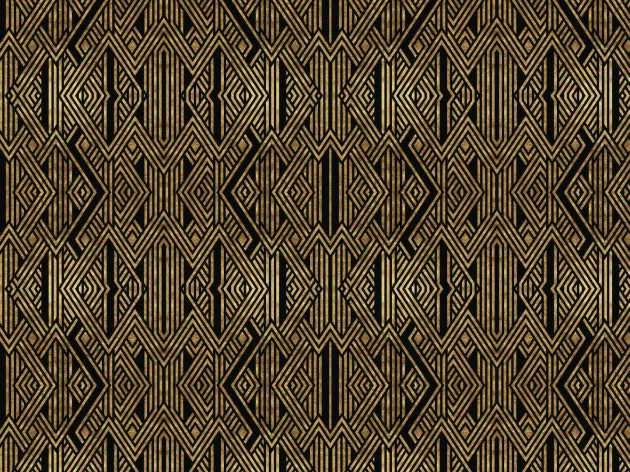 Dekorami Leopold S Golden - mural z geometrycznym wzorem