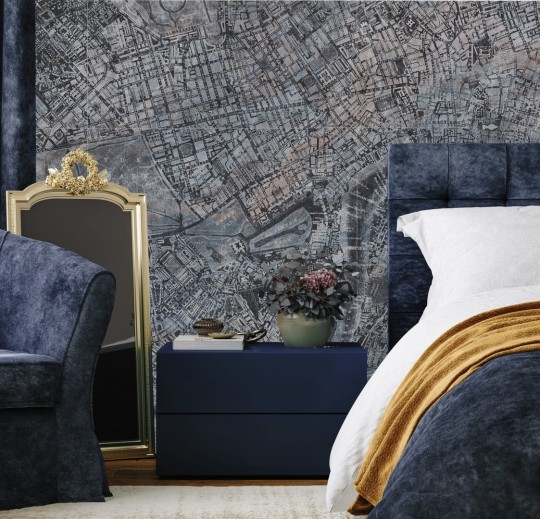 Dekorami London 1 - mural z mapą Londynu