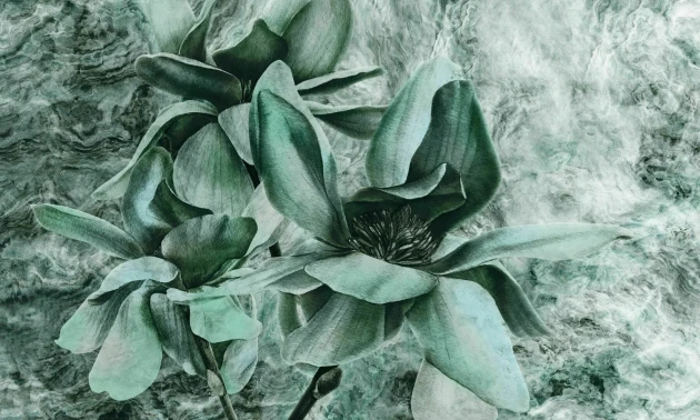 Dekorami Look At Me Nephrite - mural w kwiaty