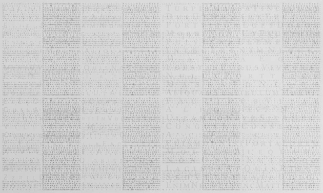 Dekorami Lorem Ipsum White Blocks - mural z literami