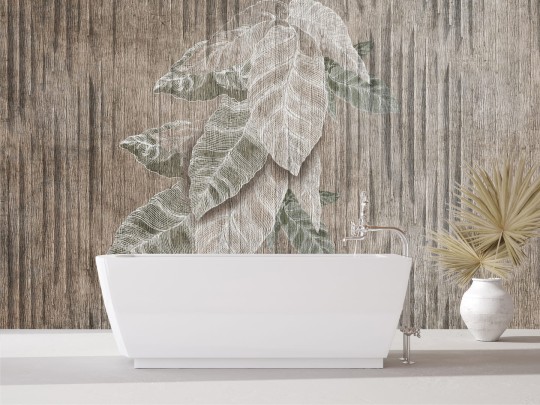 Dekorami Mokuzai 1 - mural w liście