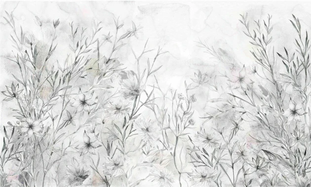 Dekorami Morning Light Down - mural w kwiaty