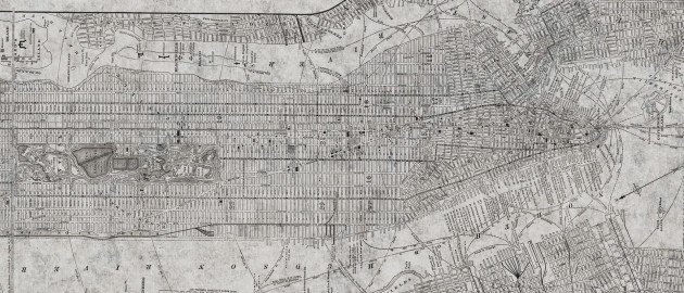 Dekorami New York 2 - mural z mapą Nowego Yorku