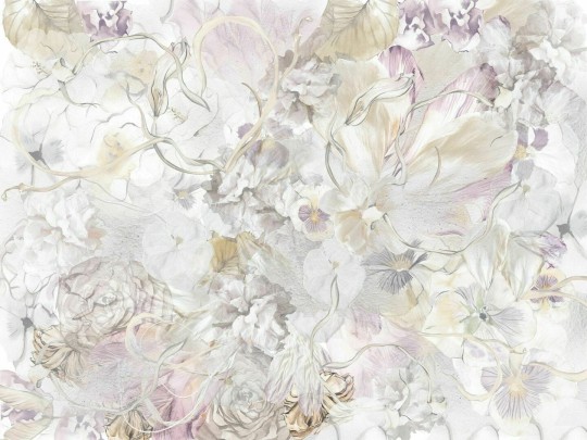 Dekorami Nonna Rosa Viola - mural w kwiaty