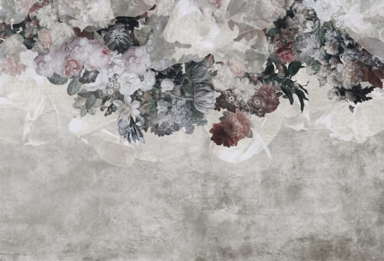 Dekorami Organza Bianco - mural w kwiaty