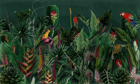 Dekorami Paradise Island Verde - mural z dżunglą