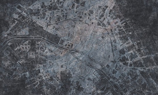 Dekorami Paris 1 - mural z mapą Paryża