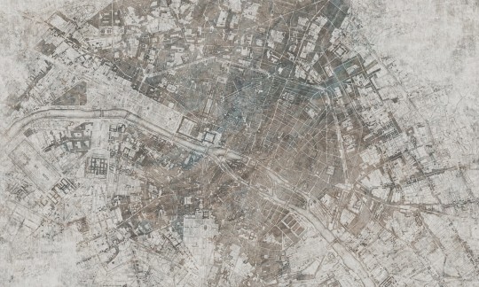 Dekorami Paris 2 - mural z mapą Paryża