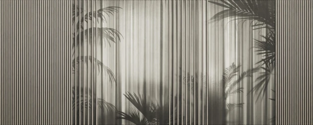 Dekorami Pavillon Taupe - mural w pionowe pasy