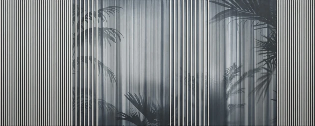 Dekorami Pavillon Bleu - mural w pionowe pasy