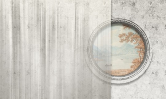 Dekorami Piece of Art Lake - mural w pionowe pasy