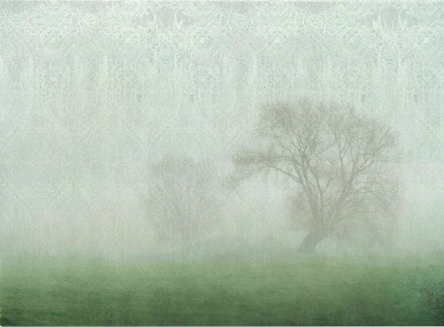 Dekorami Pole Zielone - mural z drzewami