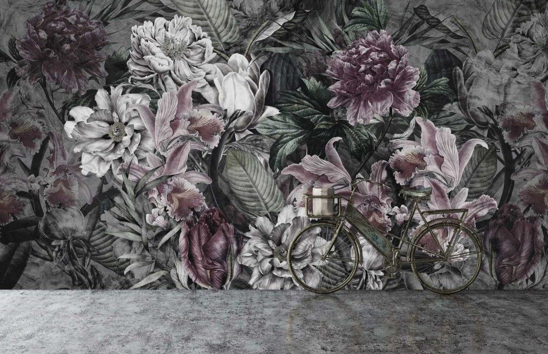 Dekorami Renaissance Blue - mural w kwiaty