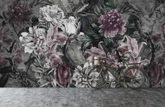 Dekorami Renaissance Blue - mural w kwiaty