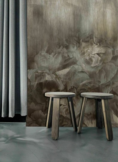 Dekorami Rose Kamila Pearl Grey - mural w kwiaty