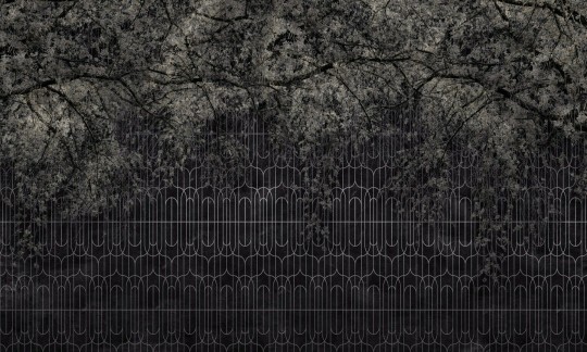 Dekorami Stadtpark 3 - mural w drzewa