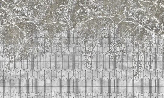 Dekorami Stadtpark 4 - mural w drzewa