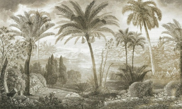 Dekorami Tahiti 2 - mural w drzewa