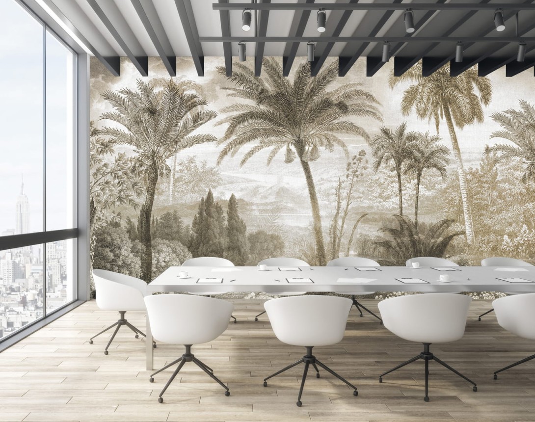 Dekorami Tahiti 3 - mural w drzewa