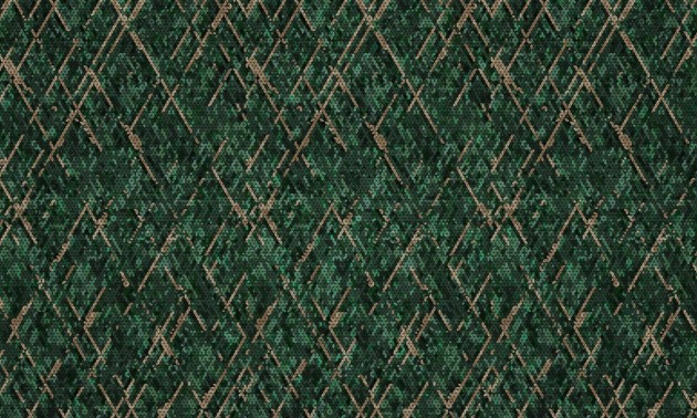 Dekorami Tessera Verde - mural w geometryczny wzór mozaikowy