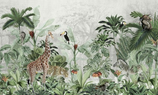 Dekorami Tropical Party 1 - mural z dżunglą