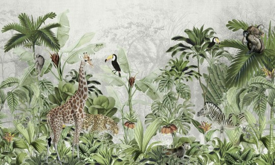 Dekorami Tropical Party 2 - mural z dżunglą