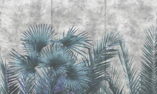 Dekorami Tropical Wind Blue - mural w liście