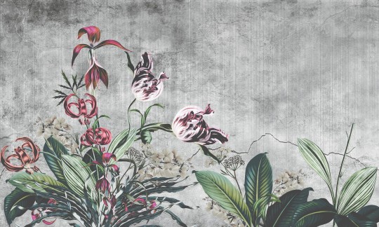 Dekorami Urban Garden - mural w kwiaty