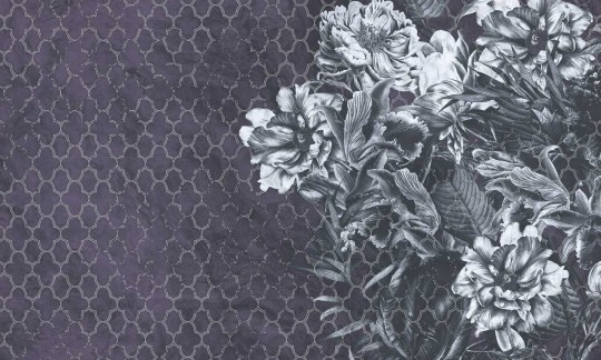 Dekorami Villa dei Fiori Viola - mural w kwiaty