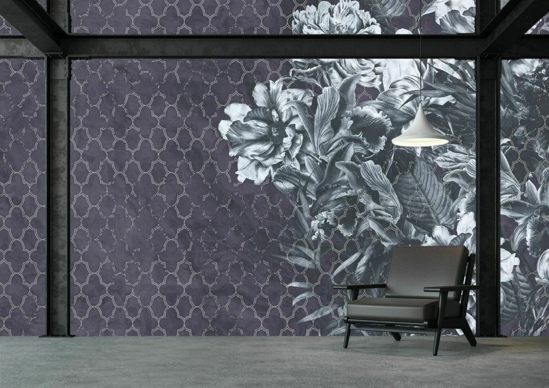 Dekorami Villa dei Fiori Turchese - mural w kwiaty