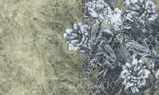 Dekorami Villa dei Fiori d'Oro - mural w kwiaty