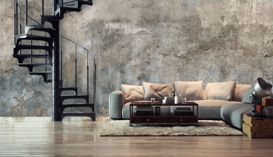 Dekorami Wabi Sabi 3 - mural postarzała ściana