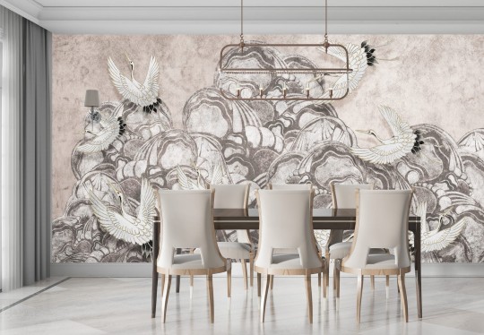 Dekorami Elfi Garden 3 - mural z ptakami