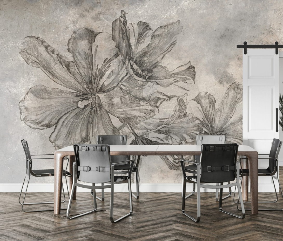 Dekorami Bailly 4 - mural w kwiaty