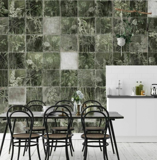 Dekorami Erbosa 6 - mural z roślinną mozaiką