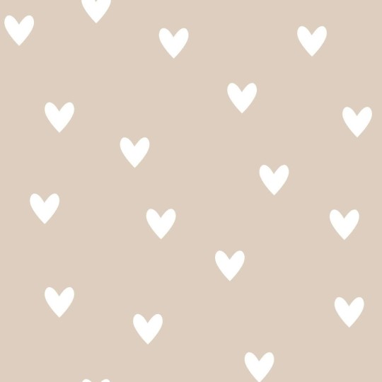 Dekornik DEKO.TAP.323 Hearts Beige - tapeta w serca