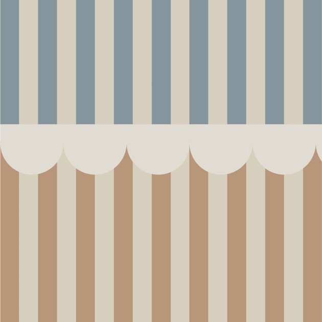 Dekornik DEKO.TAP.330 Rustic Light - tapeta w paski i falbankę