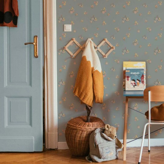 Dekornik DEKO.TAP.340 Flowers Minimini Dark - tapeta w małe kwiatki