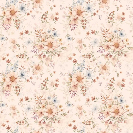 Dekornik DEKO.TAP.342 Flowers With Orange - tapeta w kwiatki
