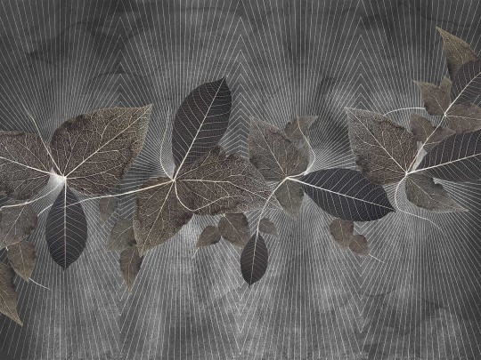 Wallcraft 615 31 2201 Blara - mural w liście i geometryczne linie